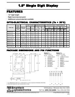 MTN2118-AG Datasheet PDF Marktech Optoelectronics