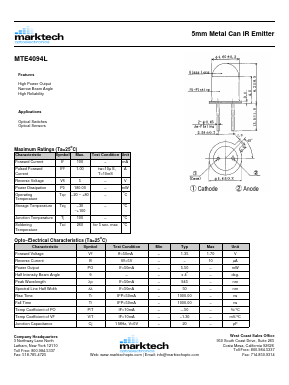MTE4094L Datasheet PDF Marktech Optoelectronics