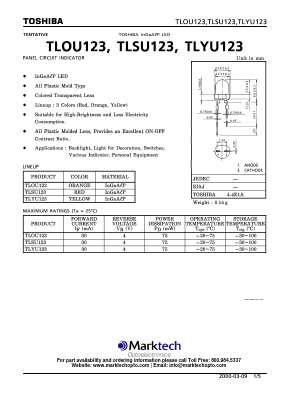 TLOU123 Datasheet PDF Marktech Optoelectronics