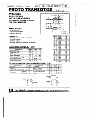 MTD6060 Datasheet PDF Marktech Optoelectronics