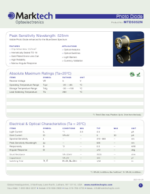 MTD5052N Datasheet PDF Marktech Optoelectronics