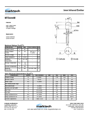 MTE8090M Datasheet PDF Marktech Optoelectronics