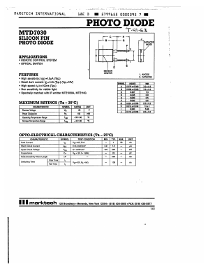 MTD7030 Datasheet PDF Marktech Optoelectronics