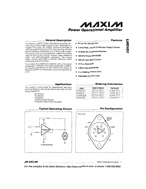 LH0101K Datasheet PDF Maxim Integrated