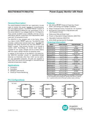 MAX700C Datasheet PDF Maxim Integrated