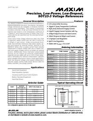 MAX6012AEUR-T Datasheet PDF Maxim Integrated