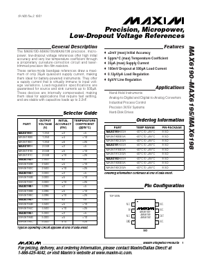 MAX6195CESA Datasheet PDF Maxim Integrated