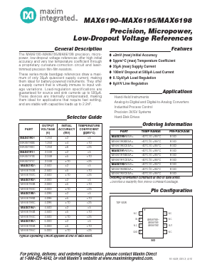 MAX6192CESA Datasheet PDF Maxim Integrated