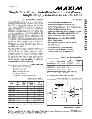 MAX4122 Datasheet PDF Maxim Integrated