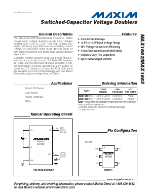MAX1682EUK Datasheet PDF Maxim Integrated