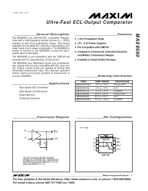 MAX9690CSA Datasheet PDF Maxim Integrated