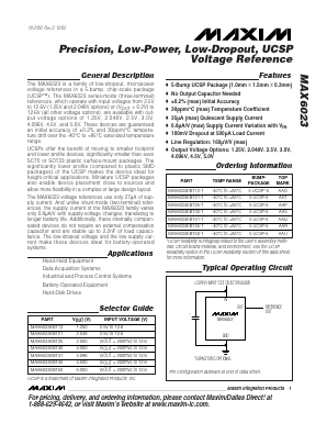 MAX6023EBT12 Datasheet PDF Maxim Integrated