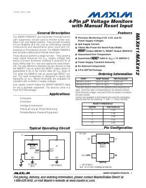 MAX812REUS-T Datasheet PDF Maxim Integrated