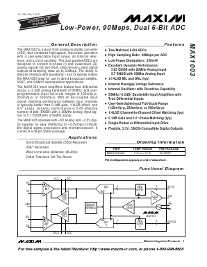 MAX1003CAX-T Datasheet PDF Maxim Integrated