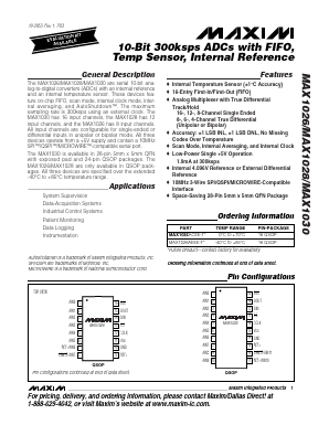 MAX1028ACEP-T Datasheet PDF Maxim Integrated