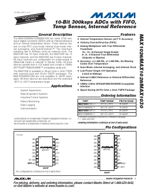 MAX1030BCTI-T Datasheet PDF Maxim Integrated