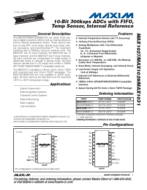 MAX1031BCEG+T Datasheet PDF Maxim Integrated