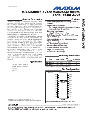 MAX1035 Datasheet PDF Maxim Integrated