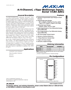 MAX1034EUG Datasheet PDF Maxim Integrated
