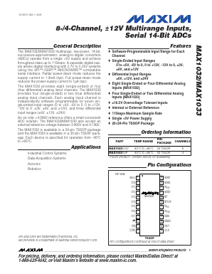 MAX1032EUG Datasheet PDF Maxim Integrated