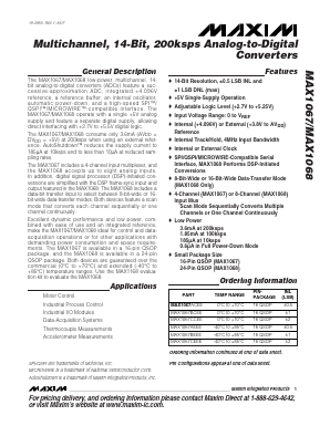 MAX1068BEEG Datasheet PDF Maxim Integrated
