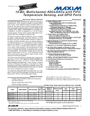 MAX1047BETX Datasheet PDF Maxim Integrated