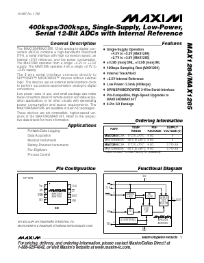 MAX1285 Datasheet PDF Maxim Integrated