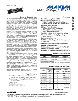 MAX12555ETL+ Datasheet PDF Maxim Integrated