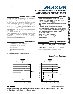 MAX14752 Datasheet PDF Maxim Integrated