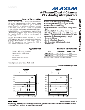 MAX14752EUE Datasheet PDF Maxim Integrated