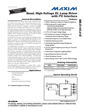 MAX14521EETG Datasheet PDF Maxim Integrated