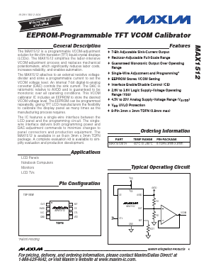 MAX1512 Datasheet PDF Maxim Integrated