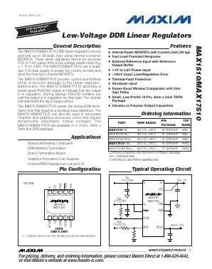 MAX1510ETB+ Datasheet PDF Maxim Integrated