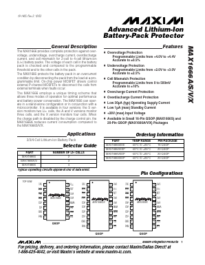 MAX1666S Datasheet PDF Maxim Integrated