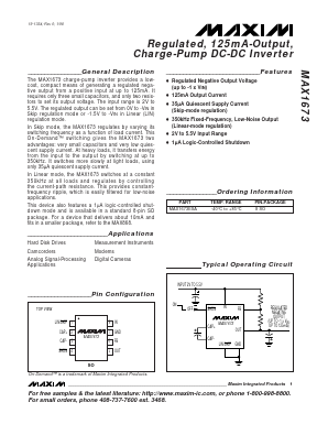MAX1673ESA Datasheet PDF Maxim Integrated