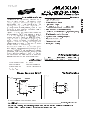 MAX1760 Datasheet PDF Maxim Integrated