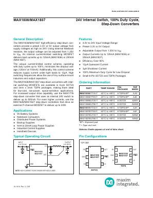 MAX1837EUT33-T Datasheet PDF Maxim Integrated