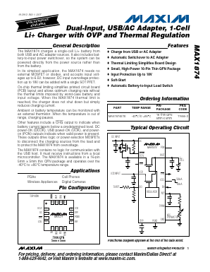 MAX1874 Datasheet PDF Maxim Integrated