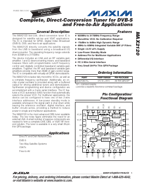 MAX2120 Datasheet PDF Maxim Integrated