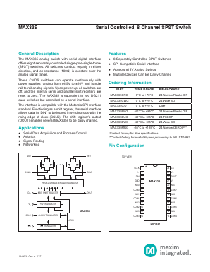 MAX335 Datasheet PDF Maxim Integrated