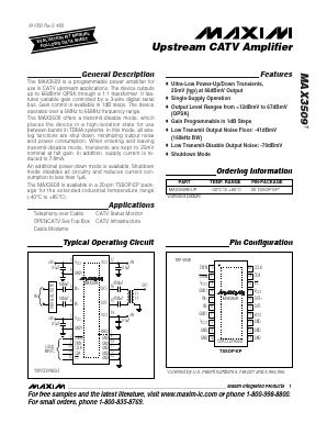 MAX3509 Datasheet PDF Maxim Integrated