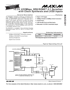 MAX3691 Datasheet PDF Maxim Integrated