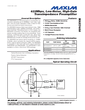 MAX3658AETA Datasheet PDF Maxim Integrated