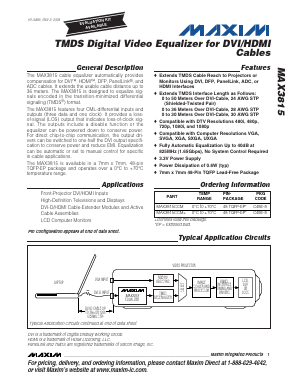 MAX3815CCM Datasheet PDF Maxim Integrated