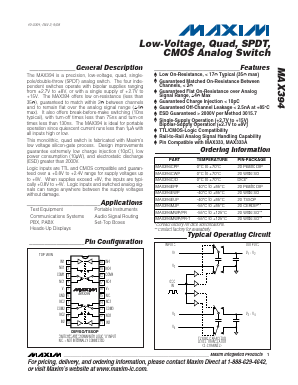 MAX394C Datasheet PDF Maxim Integrated