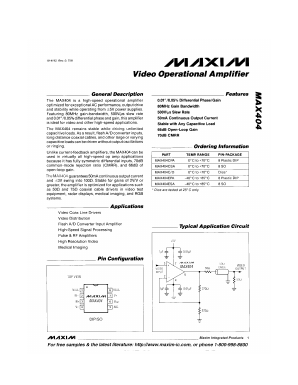 MAX404C Datasheet PDF Maxim Integrated