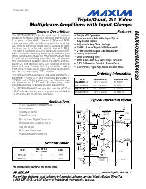 MAX4029EUP Datasheet PDF Maxim Integrated
