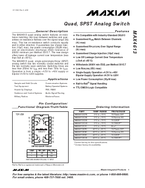 MAX4613C Datasheet PDF Maxim Integrated