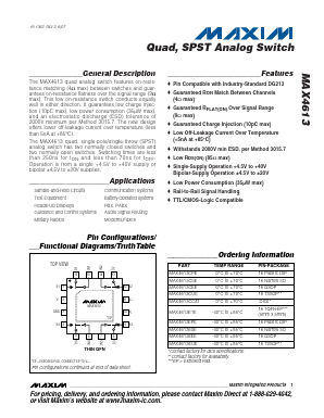 MAX4613ETE Datasheet PDF Maxim Integrated