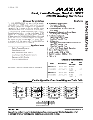 MAX4636EUB Datasheet PDF Maxim Integrated